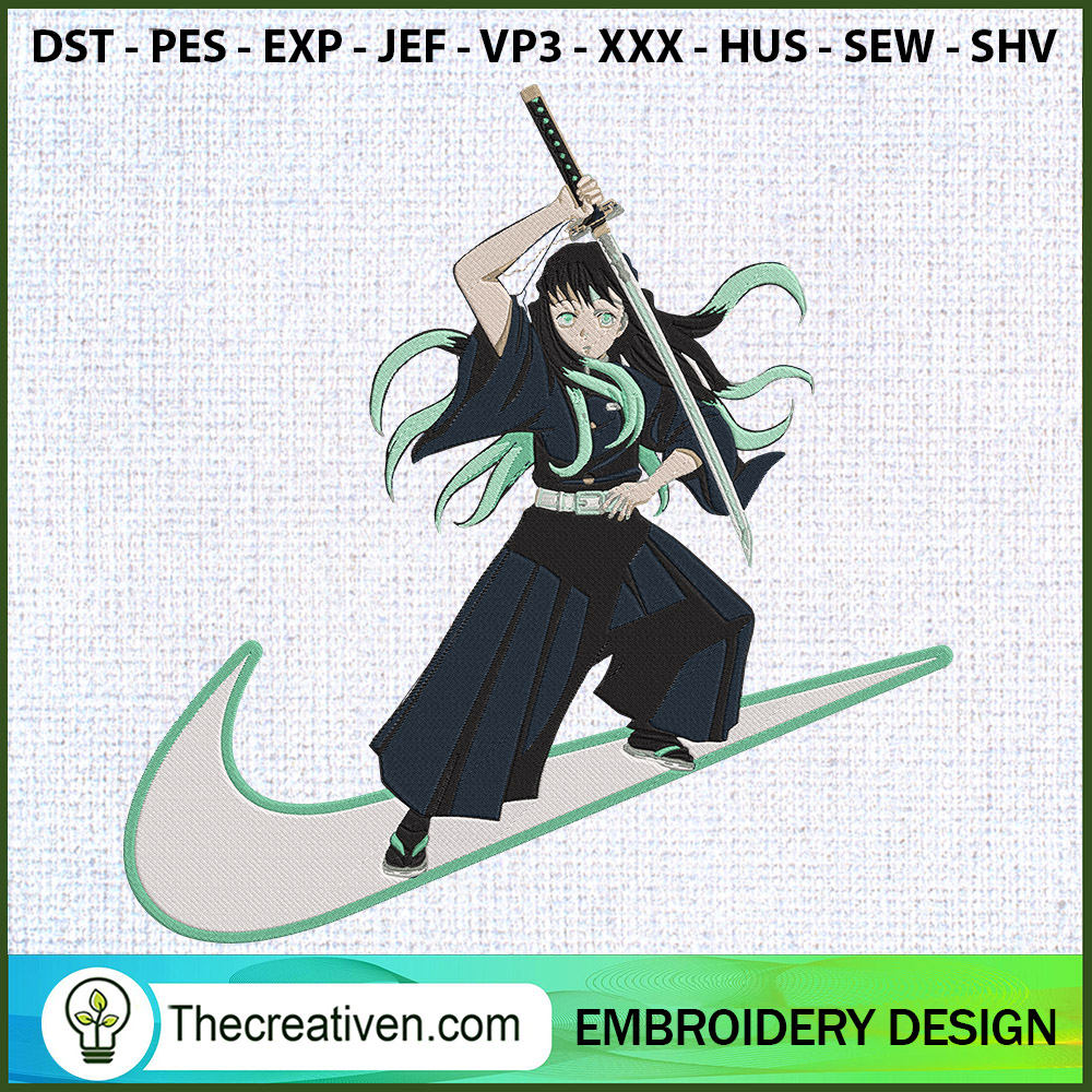 Tokitou Muichirou x Nike Emb Embroidery Design 1 Tokitou Muichirou x Nike Emb Embroidery Design