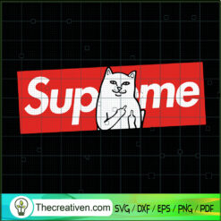 Cat Supreme SVG, Hypebeast SVG, Brand SVG