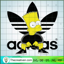Adidas x Bart Simpson SVG, Simpson SVG, Global Brand SVG