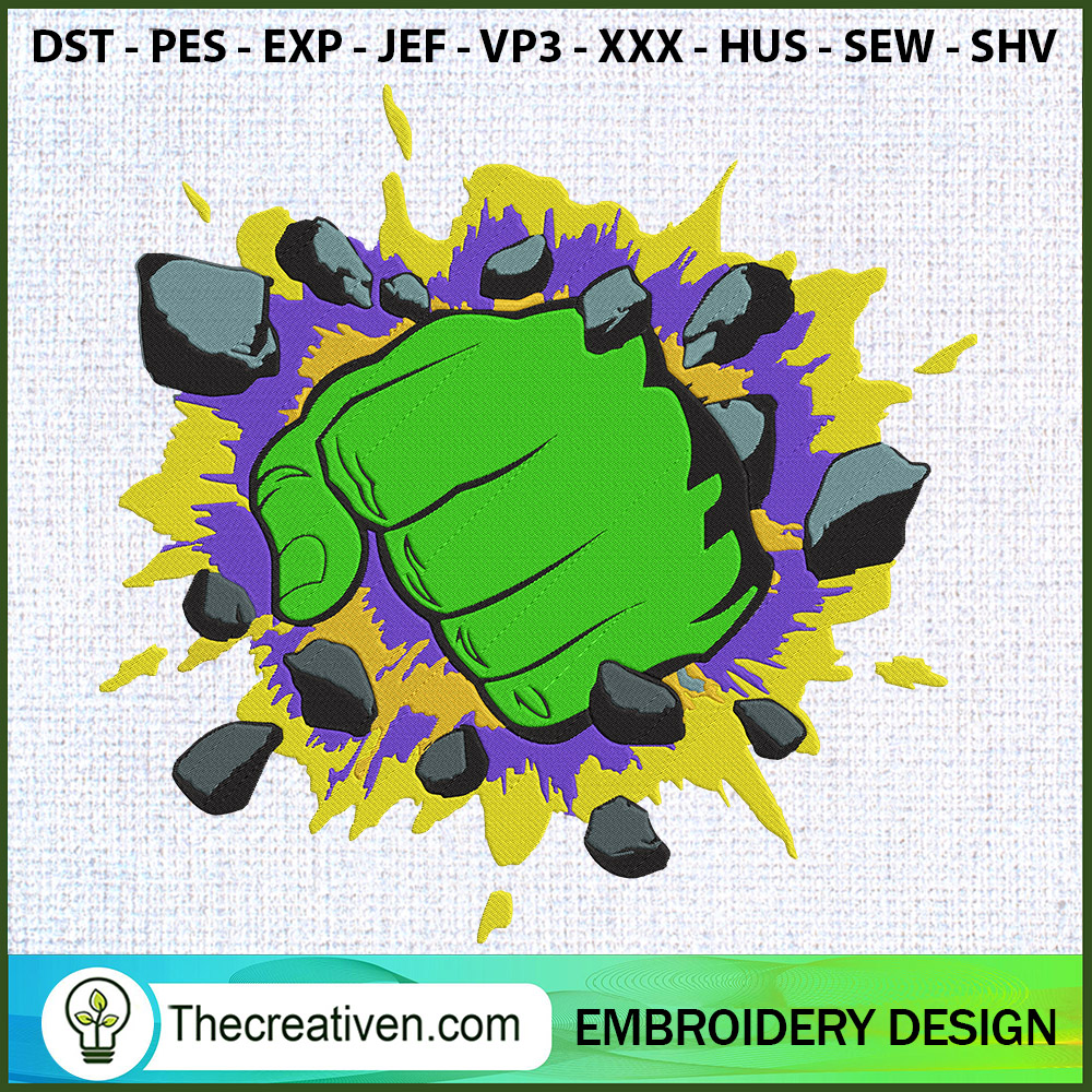 Hulk's Fist Embroidery Designs Embroidery Design – Digital Download 1 Hulk's Fist Embroidery Designs Embroidery Design – Digital Download