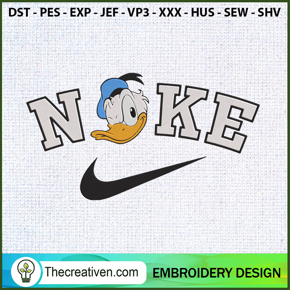 Nike x Donald Duck Head Embr Embroidery Design 1 Nike x Donald Duck Head Embr Embroidery Design