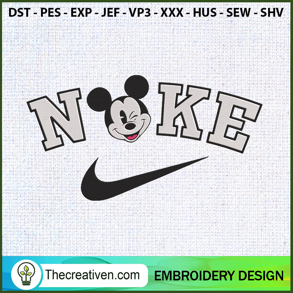 Nike x Mickey Mouse Embroide Embroidery Design 1 Nike x Mickey Mouse Embroide Embroidery Design