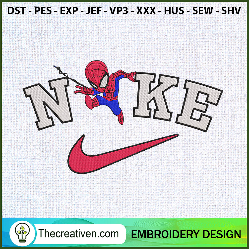 Spider Man Chibi x Nike Emb Embroidery Design 1 Spider Man Chibi x Nike Emb Embroidery Design