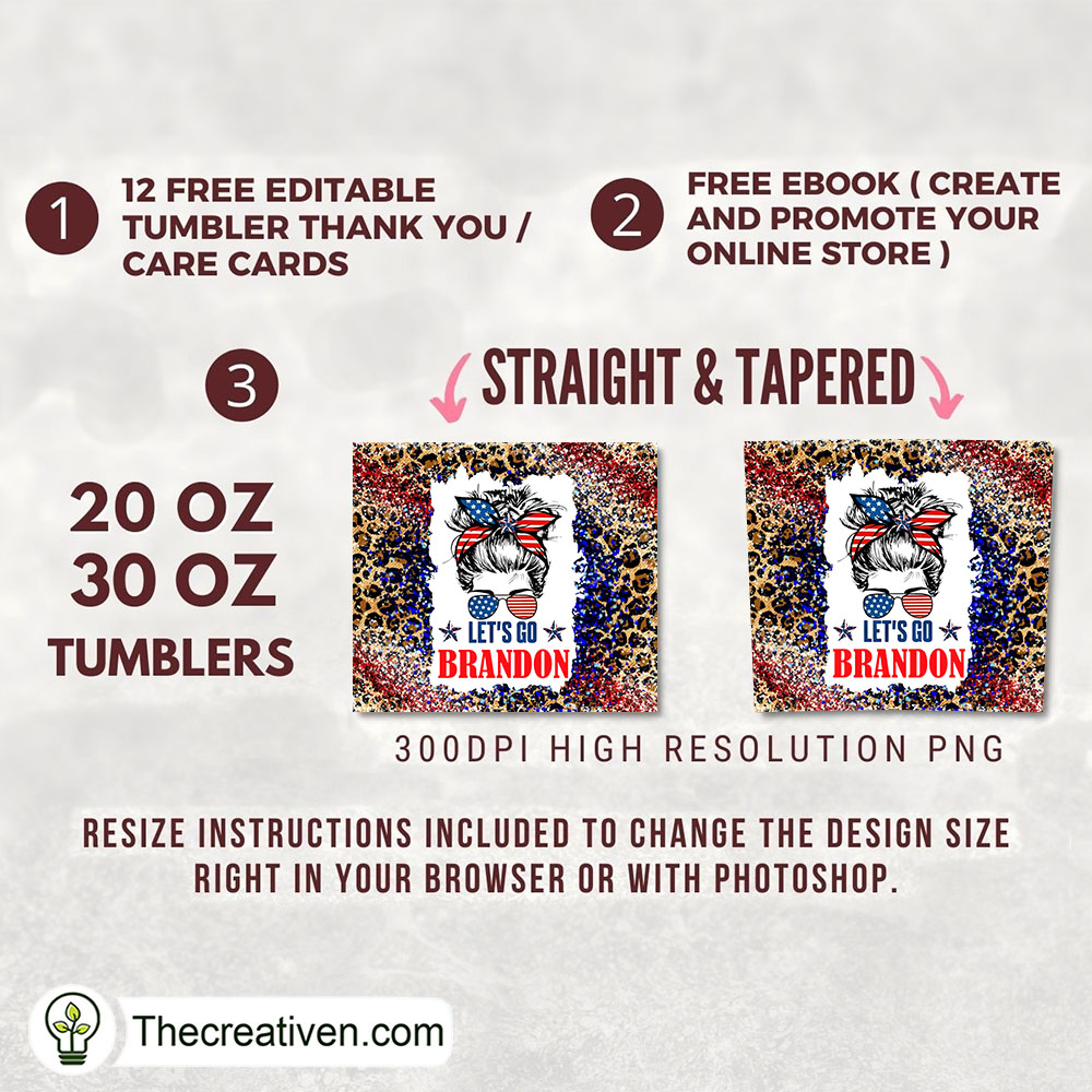 Mom Let's Go Brandon Full Tumbler Wrap Tumbler Wrap – Digital Download 2 Mom Let's Go Brandon Full Tumbler Wrap Tumbler Wrap – Digital Download - Image 2