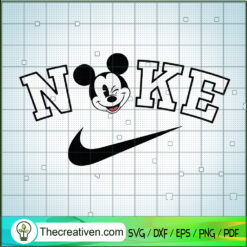 Nike x Mickey Head SVG, Nike x Mickey Mouse SVG, Nike Disney SVG