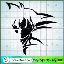 Goku Half Face SVG, Goku Art SVG, Goku SVG