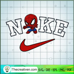 Nike x Spider-man Chibi SVG, Chibi Spider-man SVG, Nike Logo SVG