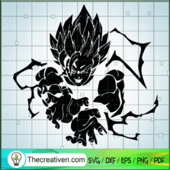 Goku Super Saiyan Attack Art SVG, Goku SVG, Dragon Ball Z SVG