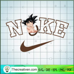 Nike With Baby Goku SVG, Baby Goku SVG, Nike Logo SVG