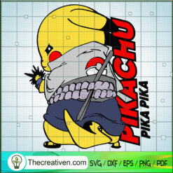Ninja Pikachu SVG, Pika Pika Pikachu SVG, Pokemon SVG