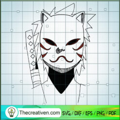 Kimetsu No Yaiba SVG, Sabito Fanart Face SVG, Japan Manga SVG