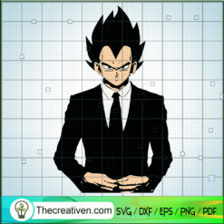 Dragon Ball SVG, Vegeta Gentleman SVG, Japan Manga SVG