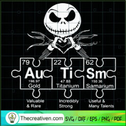 Jack Skellington SVG, Chemical Element SVG, Jack Love Chemistry SVG