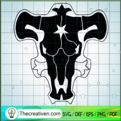 Cow Skull SVG, Dallas Cowboys Cow Skull SVG, Red Bull Skull SVG