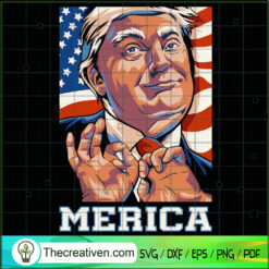 Donald Trump Merica SVG, Funny Hand Donald Trump SVG, American SVG