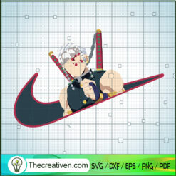 Nike x Tengen Uzui SVG, Nike Logo SVG, Kimetsu no Yaiba SVG