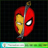 Spider-man And Iron Man Half Face SVG, Marvel SVG, Superheroes SVG