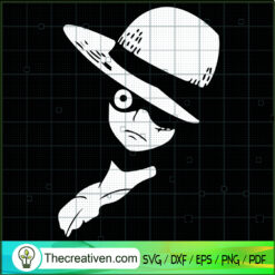 One Piece D.Luffy Head SVG, One Piece SVG, Luffy SVG