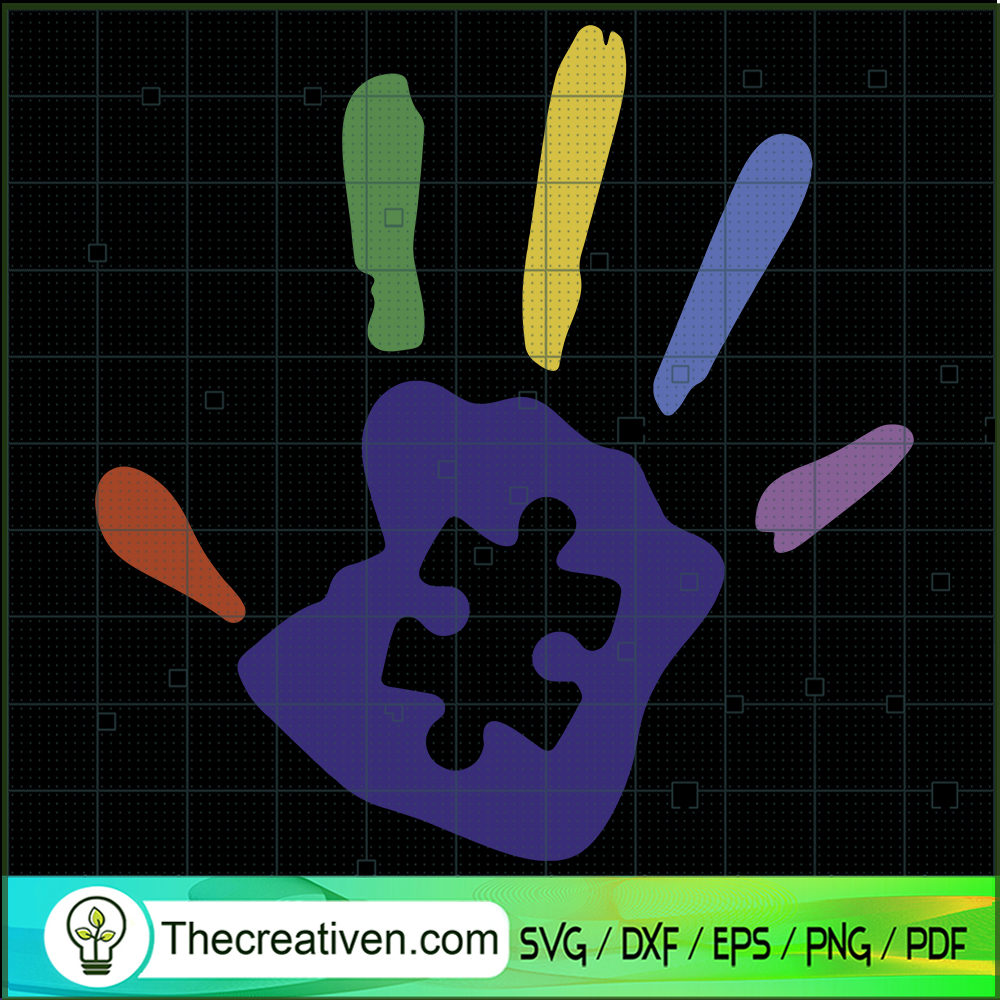 Autism Hand Print SVG, Puzzle Piece SVG, 2nd April SVG 1 Autism Hand Print SVG, Puzzle Piece SVG, 2nd April SVG