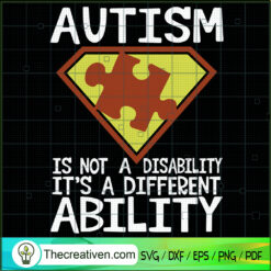 Autism Is A Different Ability SVG Cut File for Cricut & Silhouette
