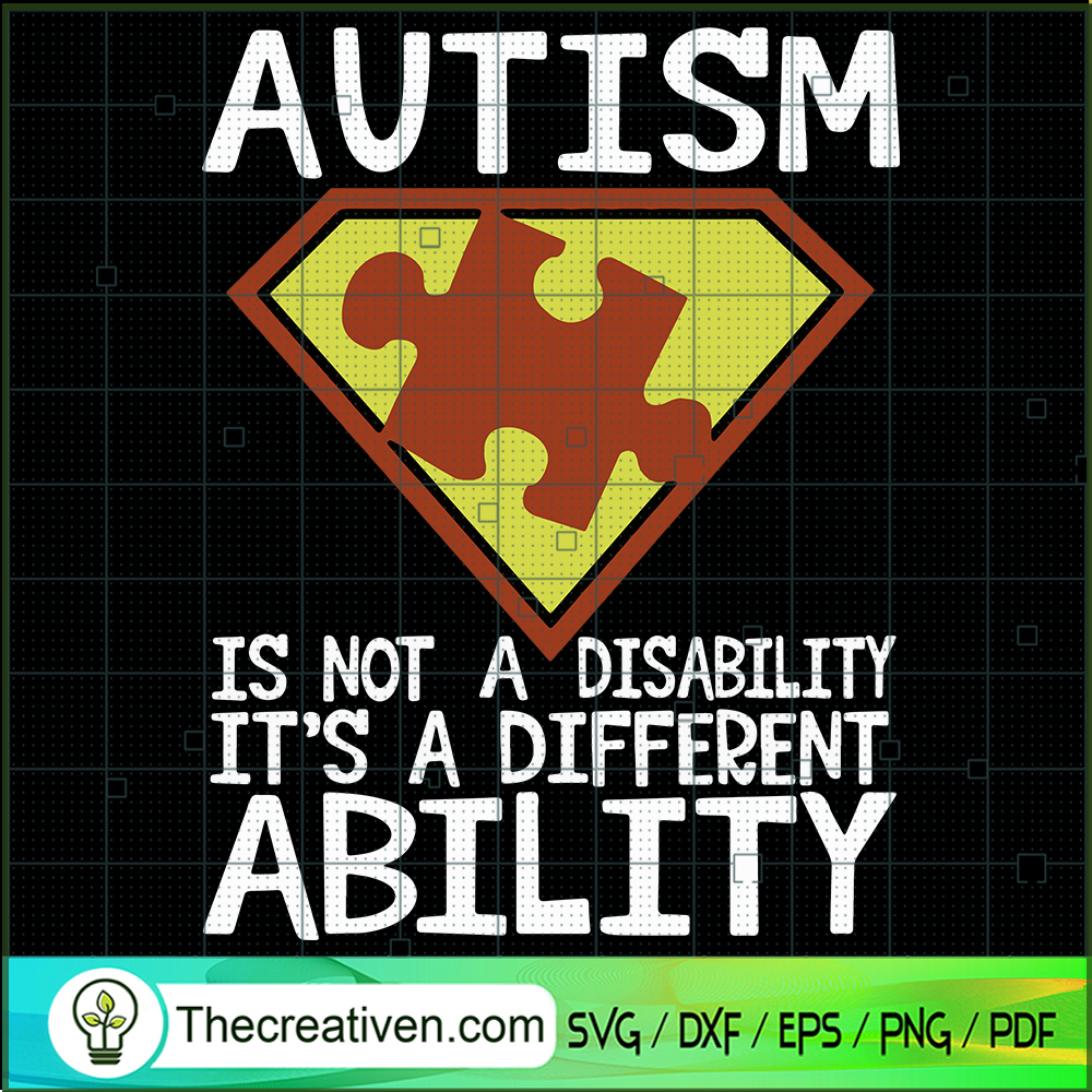 Autism Is A Different Ability SVG Cut File for Cricut & Silhouette 1 Autism Is A Different Ability SVG Cut File for Cricut & Silhouette