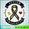 Autism Ribbon SVG, Puzzle Piece SVG, Autism Awareness SVG