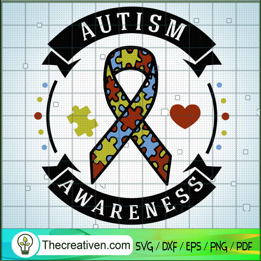 Autism Ribbon SVG, Puzzle Piece SVG, Autism Awareness SVG 1 Autism Ribbon SVG, Puzzle Piece SVG, Autism Awareness SVG