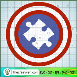 Captain Autism Superhero SVG, Puzzle Piece SVG, Autism Support SVG