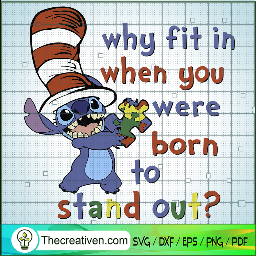 Why Fit In When You Were Born To Stand SVG Cut File fo Design 92027 1 Why Fit In When You Were Born To Stand SVG Cut File fo Design 92027