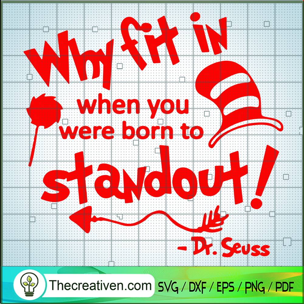 Why Fit In When You Were Born To Stand SVG Cut File fo Design 92047 1 Why Fit In When You Were Born To Stand SVG Cut File fo Design 92047