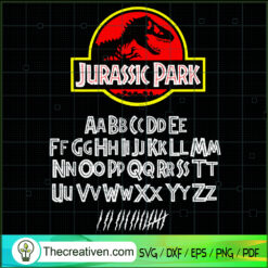 Jurassic Park SVG, Dinosaur Alphabet SVG, Dinosaur Lover SVG
