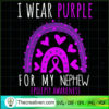 I Wear Purple For My Nephew  SVG Cut File for Cricut
