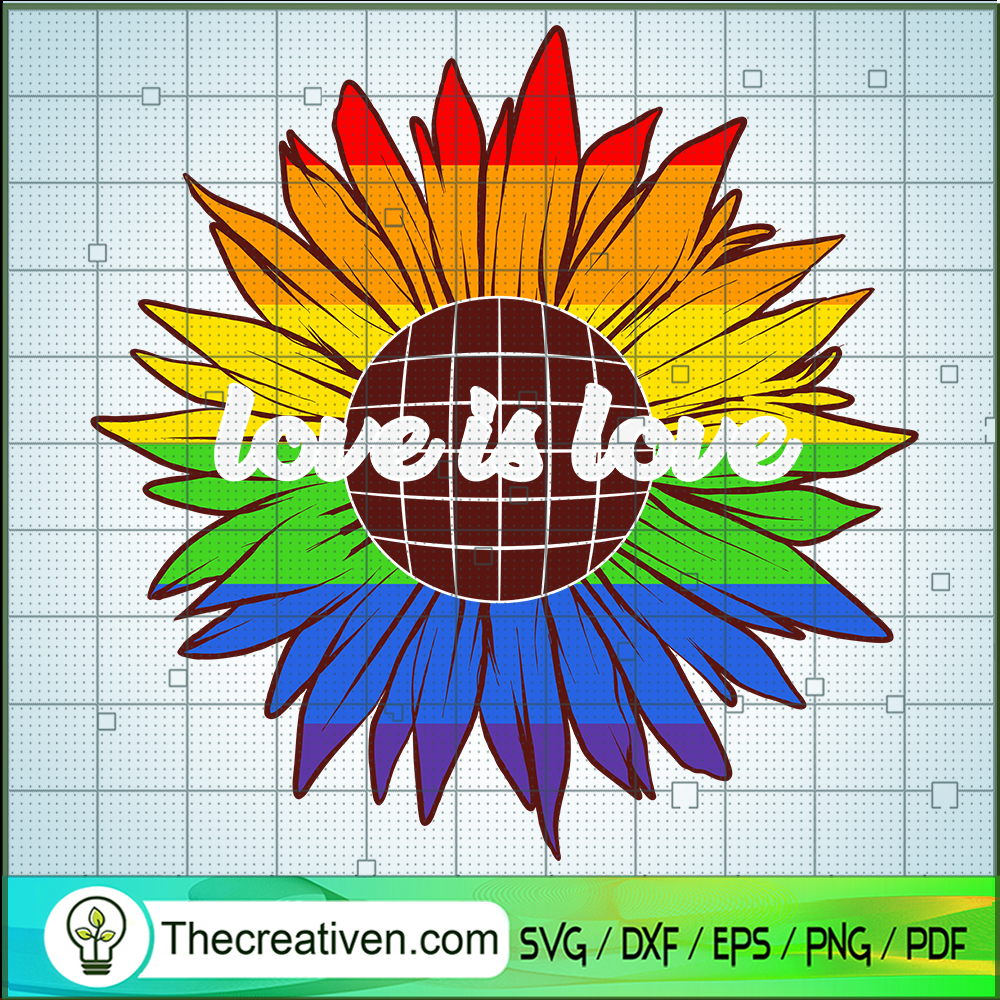 Love Is Love SVG, Sunflower Colorful SVG, LGBT SVG 1 Love Is Love SVG, Sunflower Colorful SVG, LGBT SVG
