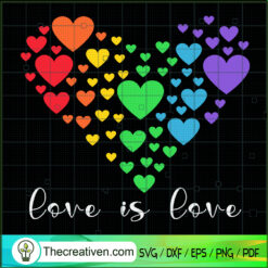 Love Is Love SVG, Colorful Heart SVG, LGBT SVG