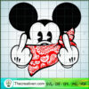 Mickey Hiphop Middle Finger SVG, Mickey Mouse SVG, Mickey Funny SVG