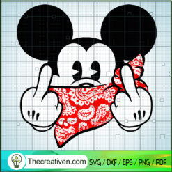 Mickey Hiphop Middle Finger SVG, Mickey Mouse SVG, Mickey Funny SVG