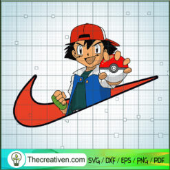 Nike x Satoshi Take Pokemon Ball SVG Cut File for Cricut & Silhouette