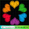 Colorful Heart SVG, LGBT Heart SVG, LGBT Flower SVG