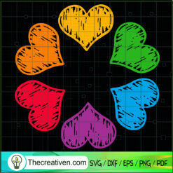 Colorful Heart SVG, LGBT Heart SVG, LGBT Flower SVG