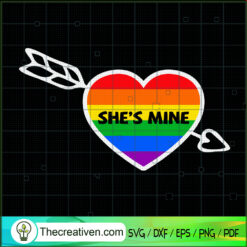 She's Mine SVG, Cupid Arrow LGBT SVG, Gay Pride SVG