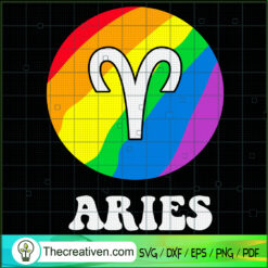 Aries LGBT SVG, LGBT Zodiac SVG, Gay Pride SVG
