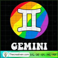 Gemini LGBT SVG, LGBT Zodiac SVG, Gay Pride SVG