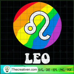 Leo LGBT SVG, LGBT Zodiac SVG, Gay Pride SVG