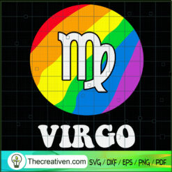 Virgo LGBT SVG, LGBT Zodiac SVG, Gay Pride SVG