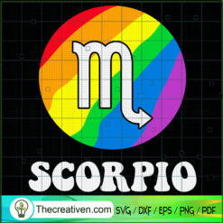 Scorpio LGBT SVG, LGBT Zodiac SVG, Gay Pride SVG