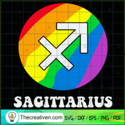 Sagittarius LGBT SVG, LGBT Zodiac SVG, Gay Pride SVG