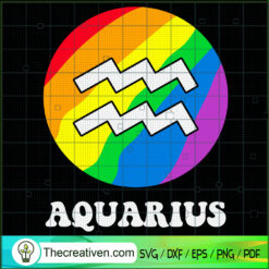 Aquarius LGBT SVG, LGBT Zodiac SVG, Gay Pride SVG