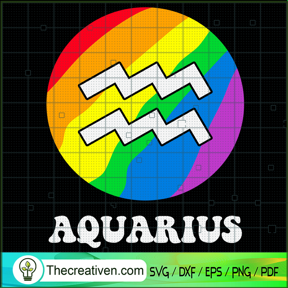 Aquarius LGBT SVG, LGBT Zodiac SVG, Gay Pride SVG 1 Aquarius LGBT SVG, LGBT Zodiac SVG, Gay Pride SVG