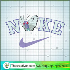 Nike With Butterfree SVG, Nike Logo SVG, Pokemon Dex SVG