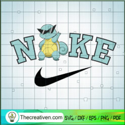 Nike And Squirtle With Sunglasses SVG, Nike Logo SVG, Pokemon Dex SVG